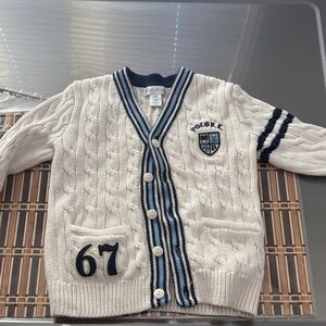 Ralph Lauren Cream Cardigan with Navy Details